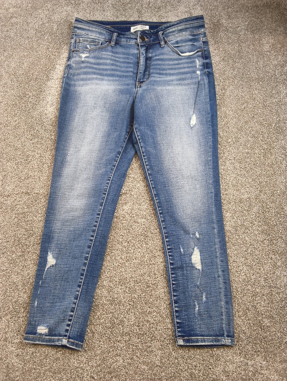 Women’s BKE Parker Universal Fit High Rise Ankle Skinny Size 32 Jeans Distressed